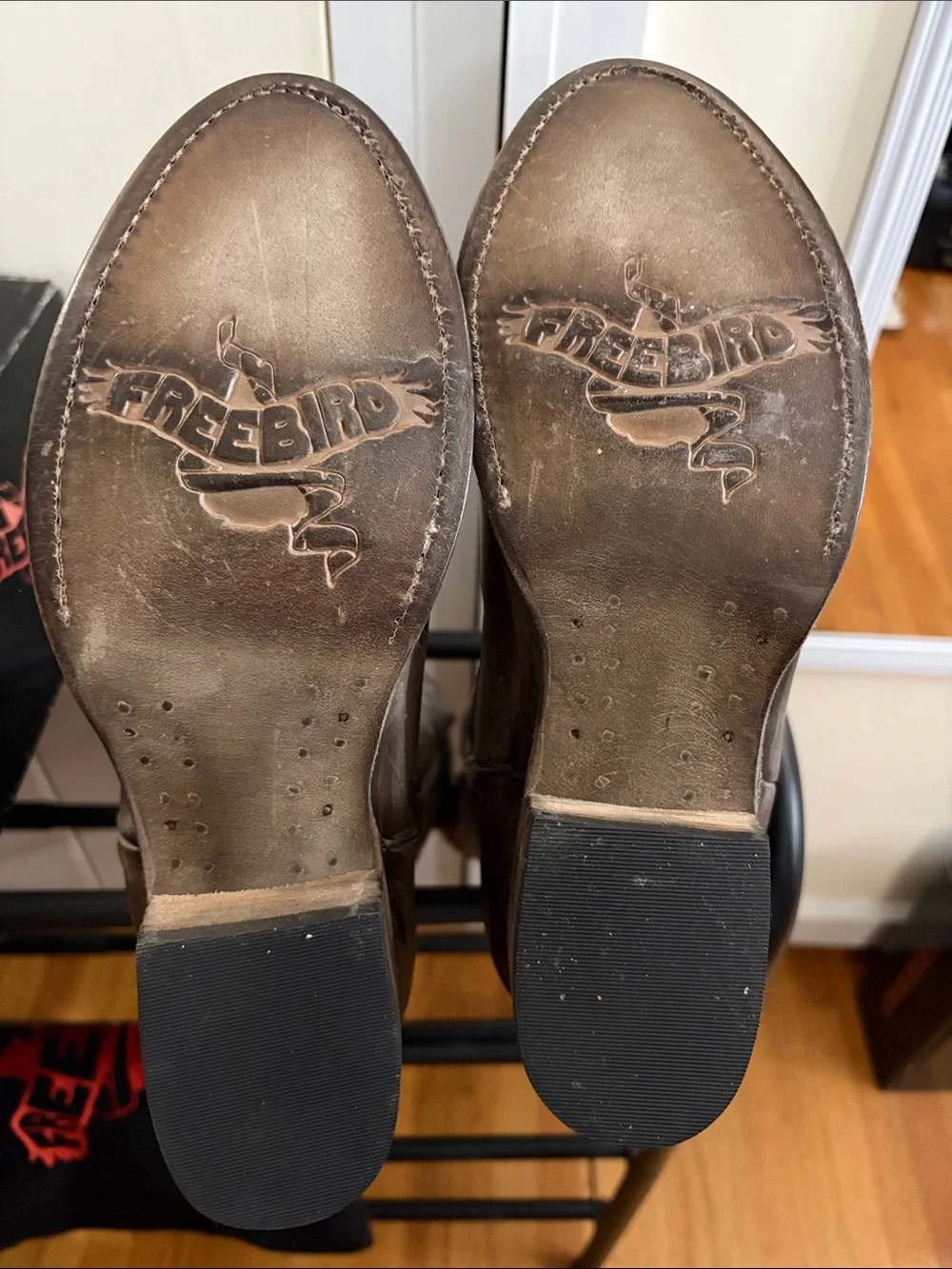 Freebird by Steven Tall Brown Leather Western Zip Boots